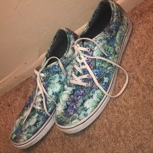 Blue flower Vans